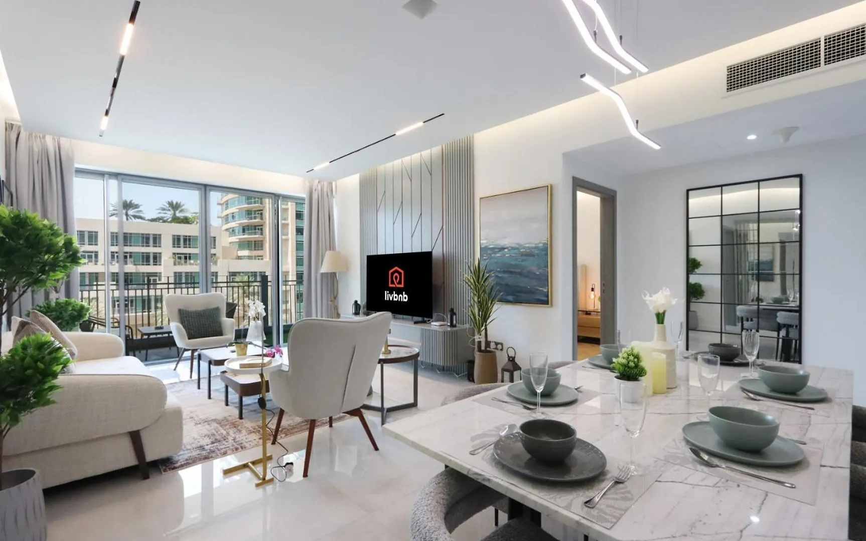 Livbnb - 2B With Modern Interiors, Emaar Boulevard Dubai 0*,